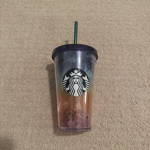 Starbucks Multicolor Tumbler with Green Straw